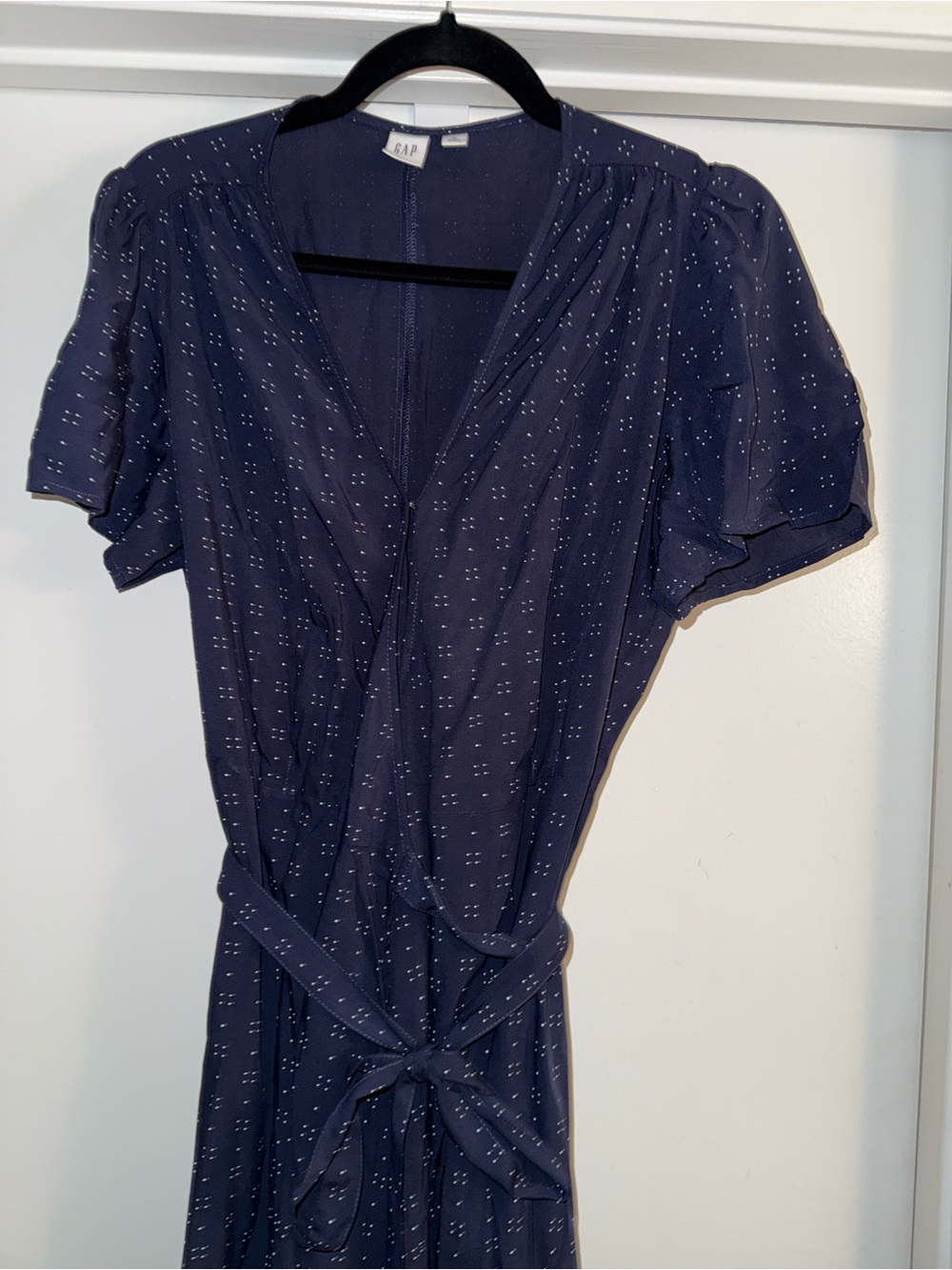 GAP Navy Dress with Tiny White Dot Accents